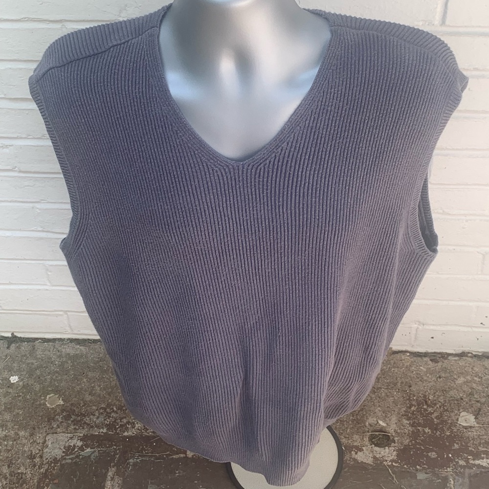 Men's Izod Golf V-Neck Sweater Vest, Gray ,Size XL